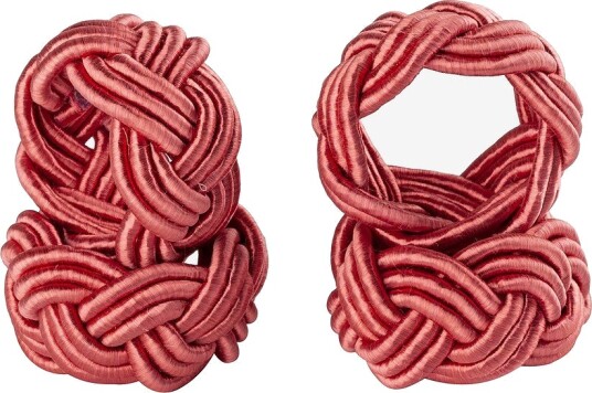 Chamois   Serviettringer Pleated 4 pk   Rød
