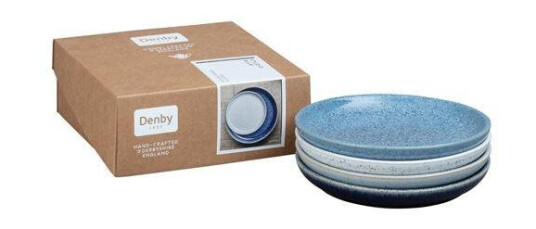 Denby - Studio Blue Coupe tallerken 17 cm 4- pack