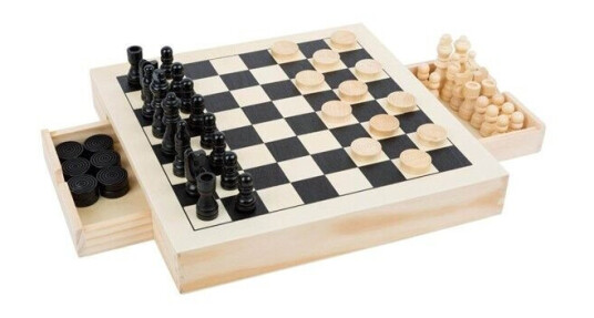 Small Foot Game Box 3in1 Chess Checkers Mill Small Foot Game Box 3in1 Chess Checkers Mill