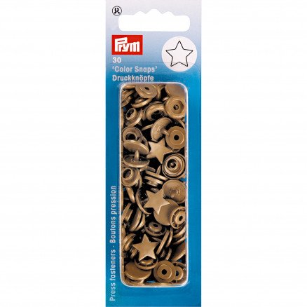 Prym Color Snaps Trykknapper i plast Star Gold 30 stk