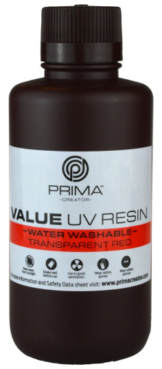 PrimaCreator Prima Water Washable UV Resin-500ml-Trans Red