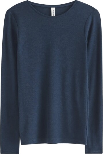 Lindex Long Sleeve Top In Merino Wool DARK BLUE S