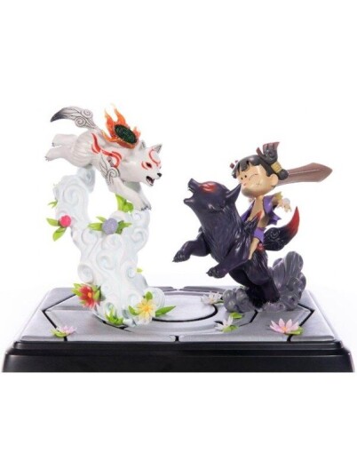 First4Figures Okamiden Chibiterasu vs Dark Chibiterasu & Possessed Kuni Resin Figur
