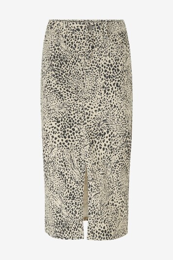 KAFFE - Denim skjørt Kalisa Skirt - Beige