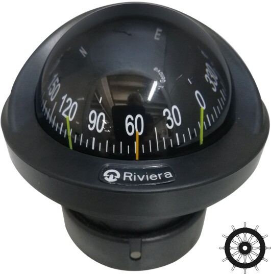 Riviera Artica BA1 Slim kompass for innfelling sort Riviera Artica BA1 Slim kompass for innfelling sort
