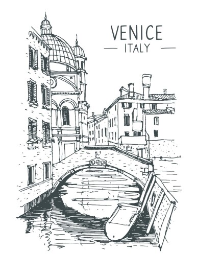 Venezia Italia Veggplakat