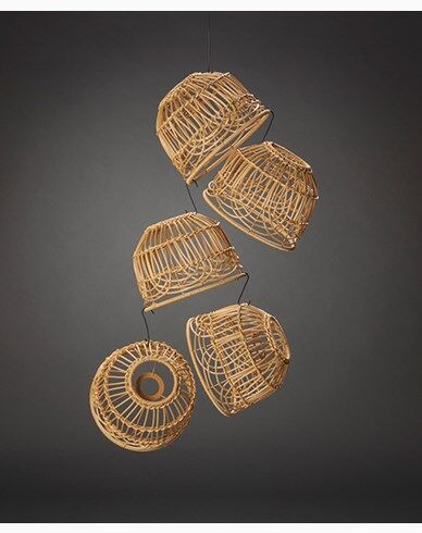 Konstsmide Stor lampeskjerm, naturfarget rotting. 20x15x8 cm. 5 stk 1739484-01-0 1739484-02-0