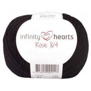 Infinity Hearts Rose 8/4 Garn Unicolor 01 Svart Infinity Hearts Rose 8/4 Garn Unicolor 01 Svart