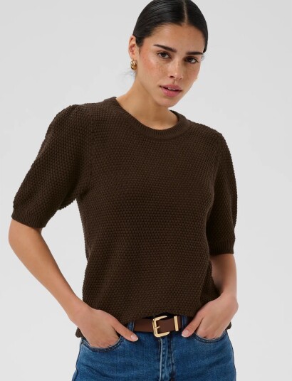 Kaffe Kavivian Knit Pullover   Brown   XS