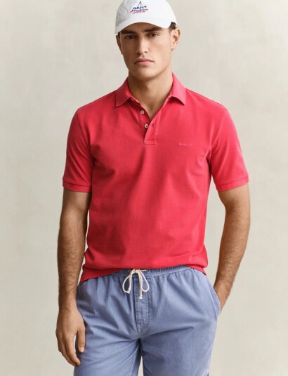 GANT Sunfaded Ss Polo Red L