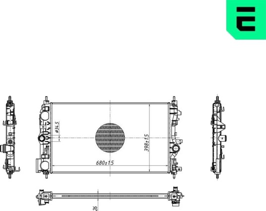 ERA 673383 Radiator motorkjøling
