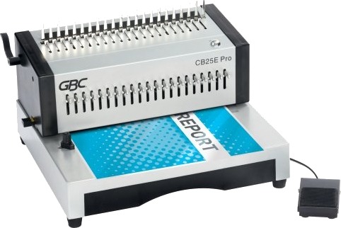 Gbc Cb25e Pro Heavy Duty Elektrisk Stanse Og Spiralinnbindingsmaskin Kapasitet 500 A4 Ark Kombi Bindemaskin Elektrisk 500 Ark Sølv