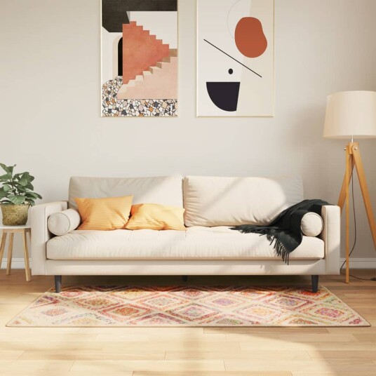 vidaXL Teppe vaskbart flerfarget 80x150 cm sklisikkert