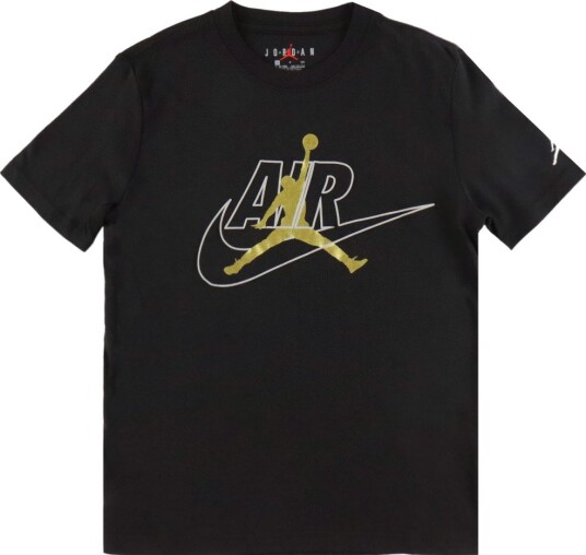 Jordan T-skjorte - Air Swoosh - Svart/Gull - Jordan - 12-13 år (152-158) - T-skjorte