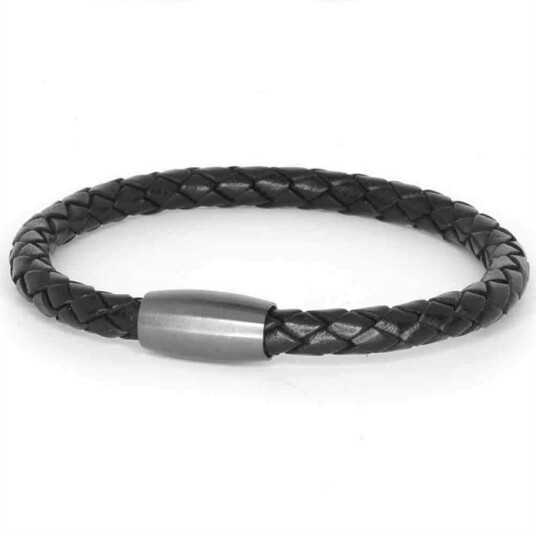 Skinn bolo armbånd med magnetisk lås