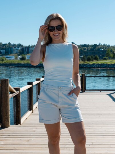 Only Ea Sleeveless 2-Ways Fit Top Hvit XXL