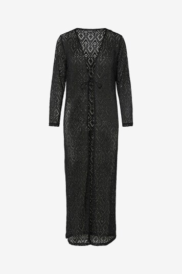 pieceStrandkjole pcVita 7/8 Lace Ankle Kimono   Svart