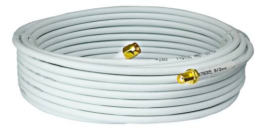 TELEVES Kabel, SM-10, SMA hona-SMA hane, 10 meter RG-58 Vit