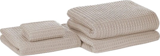 Håndkle Areora sett med 4 Beige Beige