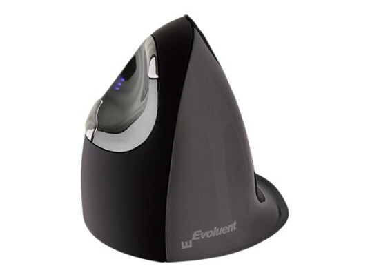 Evoluent VerticalMouse D Small Kablet Ergonomisk Mus USB Laser 2600 dpi Svart/Sølv