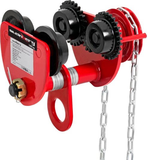 Usorteret Steinberg Systems Hengende Kranbjelke-Vogn Med Kjetting 3 M 1000 Kg 1T