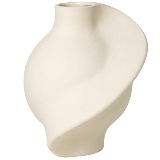 Louise Roe Copenhagen Pirout vase 01 22 cm Raw White Louise Roe Copenhagen Pirout vase 01 22 cm Raw White