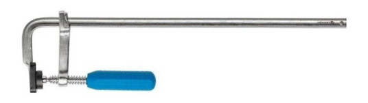 Hogert Technik 500x120mm F-form Skrutvinge med Plastbelagt Håndtak Hogert Technik 500x120mm F-form Skrutvinge med Plastbelagt Håndtak