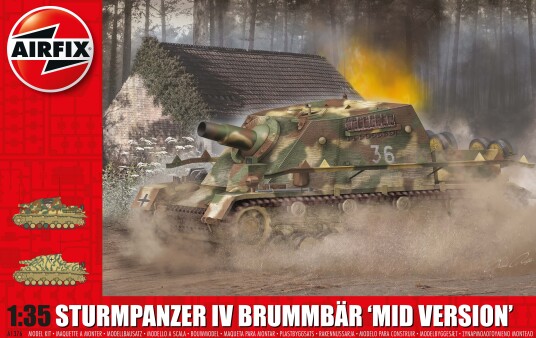 Airfix Sturmpanzer IV Brummär Mellomversjon Modelltank 1:35 Airfix Sturmpanzer IV Brummär Mellomversjon Modelltank 1:35