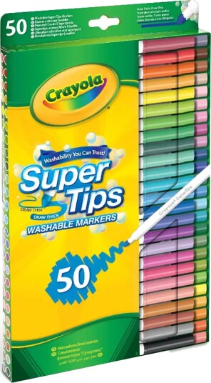 Crayola Supertips Washable Markers 50 Pcs Multi/patterned One Size