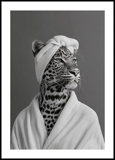 Lady Leopard Spa Day Poster Plakat / 70x100cm