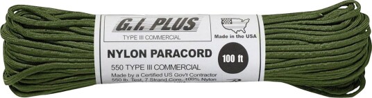 Rothco Paracord Nylon 30m Oliven, Grønn