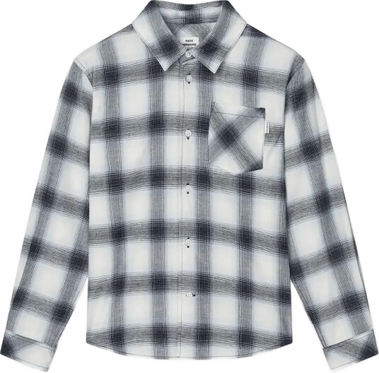 Mads Nørgaard Flannel Check Svano Shirt SKY CAPTAIN CH. 104