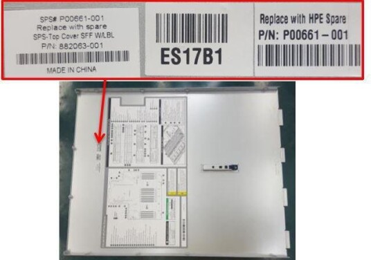 Hewlett Packard Enterprise TOP COVER LFF W/LBL Hewlett Packard Enterprise TOP COVER LFF W/LBL