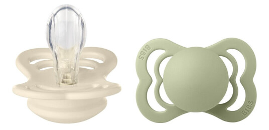 Bibs Supreme Silikon 6mån+ Ivory/Sage 2 stk -