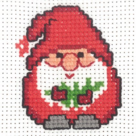 Permin Broderisett Aida Alv med furu 10x10cm
