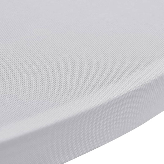  Stående bordduk Ø80 cm hvit strekk 4 stk 8719883808963