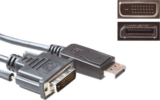 Act Displayport Hann Til Dvi Hann Konverteringskabel 5 M Ak3998