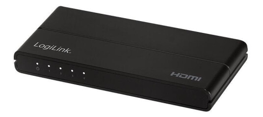 LogiLink HDMI-Splitter 1x4-Port, 4K/60Hz, Downscaler, schw.