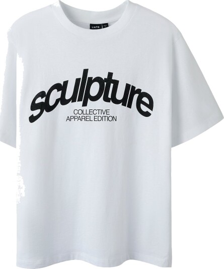 LMTD T skjorte NlnNure Bright White/Svart m. Trykk LMTD 7 8 år 122 128 T skjorte Hvit