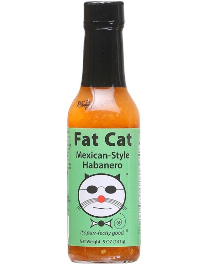 Fat Cat Mexican Style Habanero Sterk Habanero Chilisaus 148 ml USA Fat Cat Mexican Style Habanero Sterk Habanero Chilisaus 148 ml USA