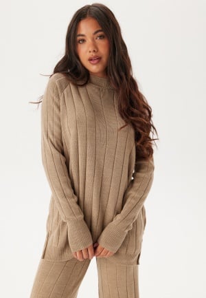 ONLY Onltess Ls Long High Neck Knt Malt Ball Detail:melange L