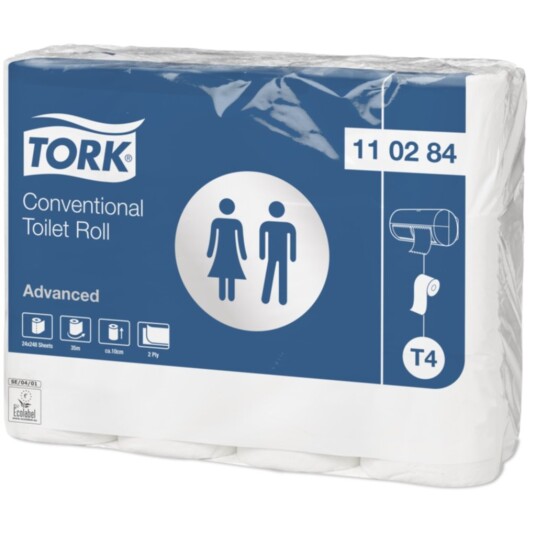Toalettpapper Tork T4 Advanced 24 rullar/fp Toalettpapper Tork T4 Advanced 24 rullar/fp