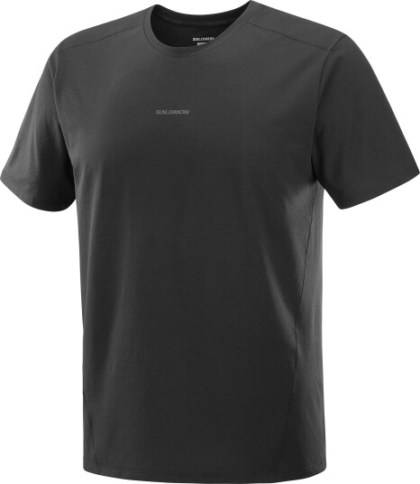 Salomon Men's Trackline Short Sleeve Tee Deep Black Deep Black/ S