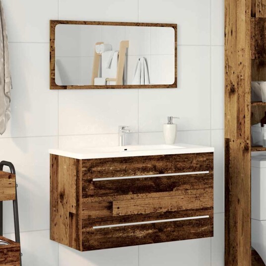 Vidaxl Baderomsvaskskap gammelt tre 80x38,5x48 cm konstruert tre 862533