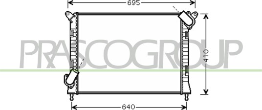 PRASCO MN304R004 Radiator motorkjøling