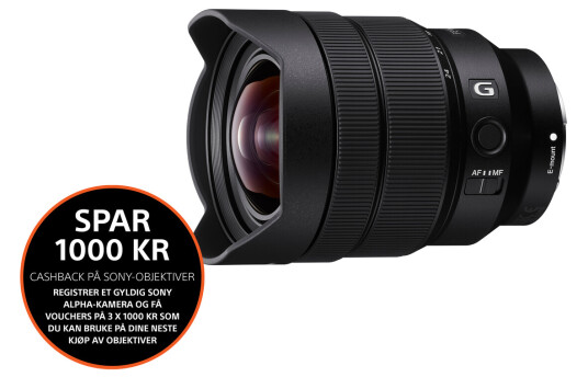 Sony FE 12-24mm f/4 G Vidvinkelzoomobjektiv for E-Mount Fullformat