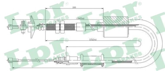 Clutchkabel LPR C0483C Clutchkabel LPR C0483C
