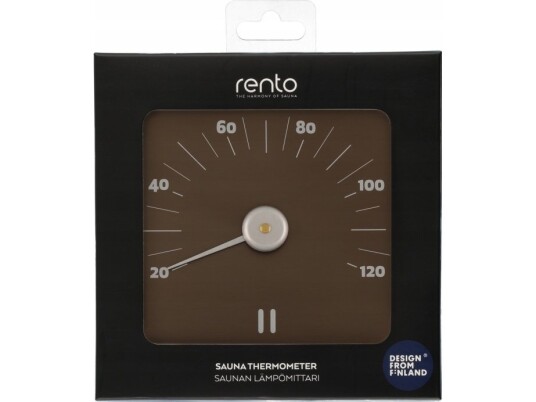 Rento Badstuetermometer Aluminium Tjære Rento Badstuetermometer Aluminium Tjære