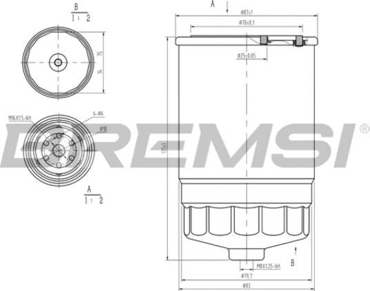 Drivstoffilter BREMSI FE0053 Drivstoffilter BREMSI FE0053