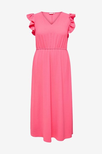 Only Carmakoma Maxikjole carMetta Life S/L Long Dress Wvn Rosa